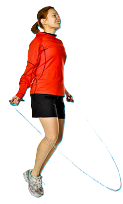 Joanna Zybon mit Springseil