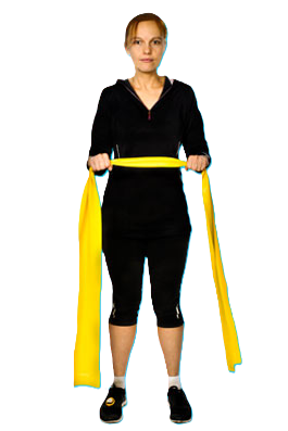 Joanna Zybon mit Theraband